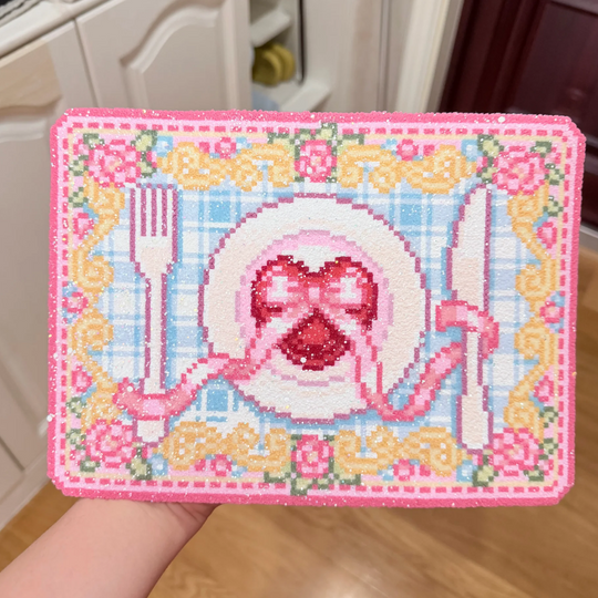 Heart and Vines – Handmade Pixel Placemat
