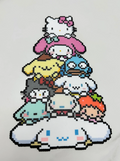 Sanrio Stack Pixel Art – 10 Character Vertical Collage – Cinnamoroll, Kuromi, My Melody & More