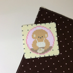 Bear & Flower – Soft Pastel Perler Bead Coaster
