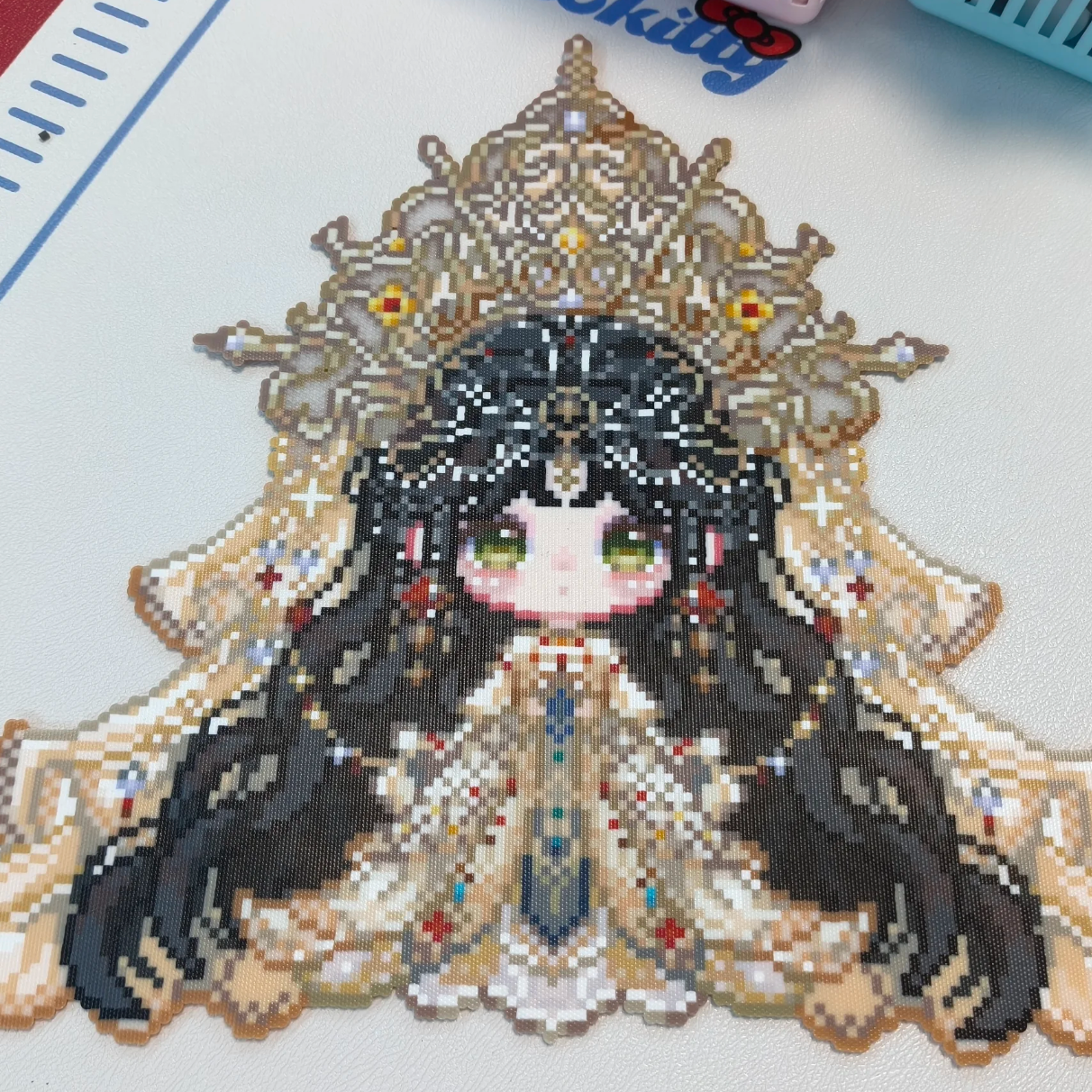 Imperial Court Maiden –  Heavy-Duty Perler Bead Art