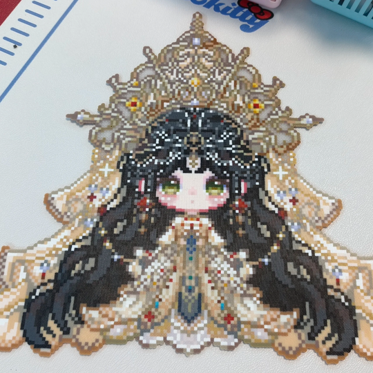 Imperial Court Maiden –  Heavy-Duty Perler Bead Art