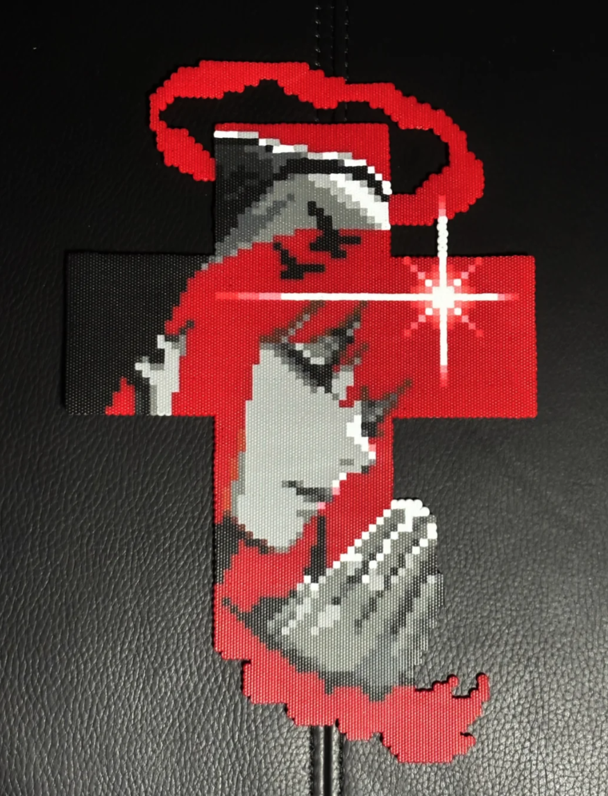 Red Cross Praying Nun Anime Perler Bead Coaster & Backpack Charm