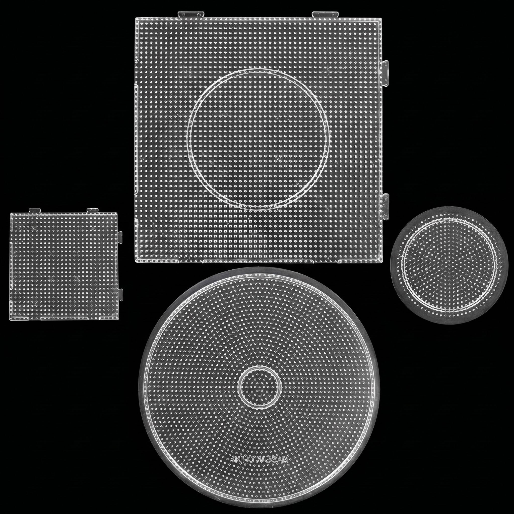 2.6mm Mini Bead Pegboard Set – 4 Shapes (Large & Small, Square & Round) – Beginner Essential