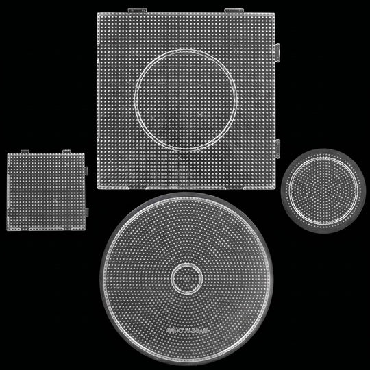 2.6mm Mini Bead Pegboard Set – 4 Shapes (Large & Small, Square & Round) – Beginner Essential