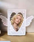 White Transparent Wing Polaroid Perler Bead Frame