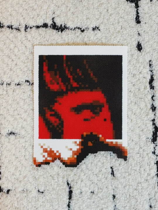 Devil Pixel Polaroid Perler Bead Wall Decor | Dark Grunge Goth Room Accessory