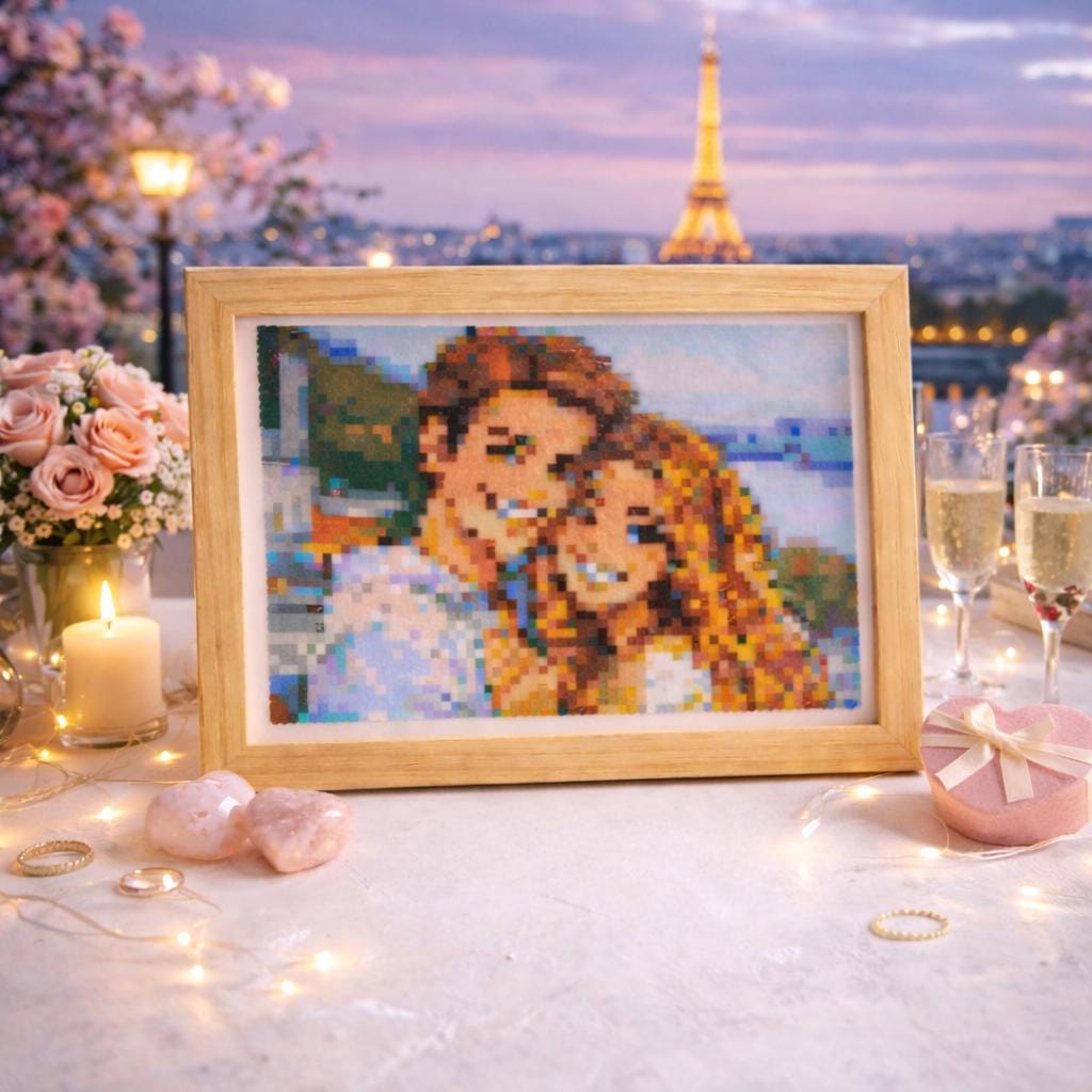 Custom Perler Bead Portrait, Handmade Pixel Art Keepsake, Photo Mosaic Decor